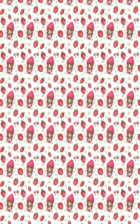 Strawberry Pixie Dust Wrapping Paper | Michelle Gilsey | Artist Corner - London Penny Gift Wrap