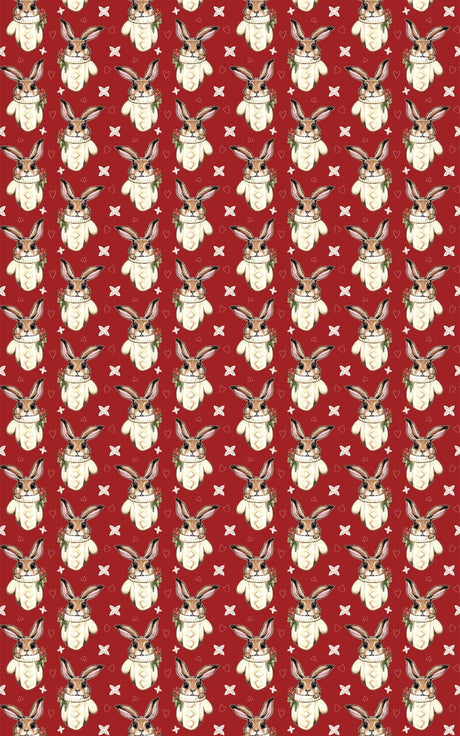 Winter Mitten Bunny Wrapping Paper | Michelle Gilsey | Artist Corner - London Penny Gift Wrap