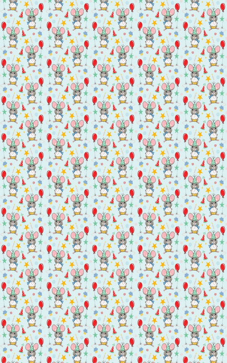 Mouse Party Wrapping Paper | Michelle Gilsey | Artist Corner - London Penny Gift Wrap