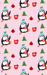 Winter Fun Penguin Wrapping Paper | Michelle Gilsey | Artist Corner