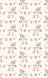 Billy Goat Blue Wrapping Paper | Michelle Gilsey | Artist Corner