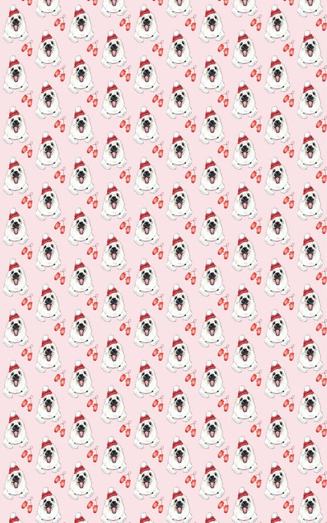 Winter Seal Pink Wrapping Paper | Michelle Gilsey | Artist Corner - London Penny Gift Wrap