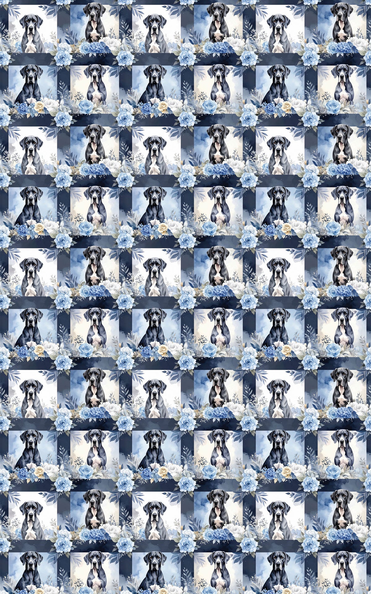 Blue Mantle Elegance Wrapping Paper