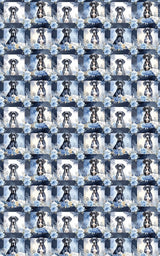 Blue Mantle Elegance Wrapping Paper