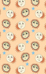 Sun And Moon Fun Wrapping Paper | Michelle Gilsey | Artist Corner