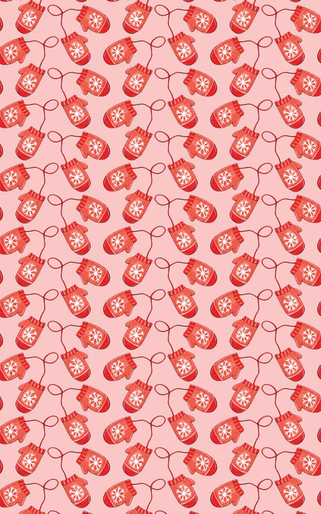 Red Mittens Wrapping Paper | Michelle Gilsey | Artist Corner - London Penny Gift Wrap