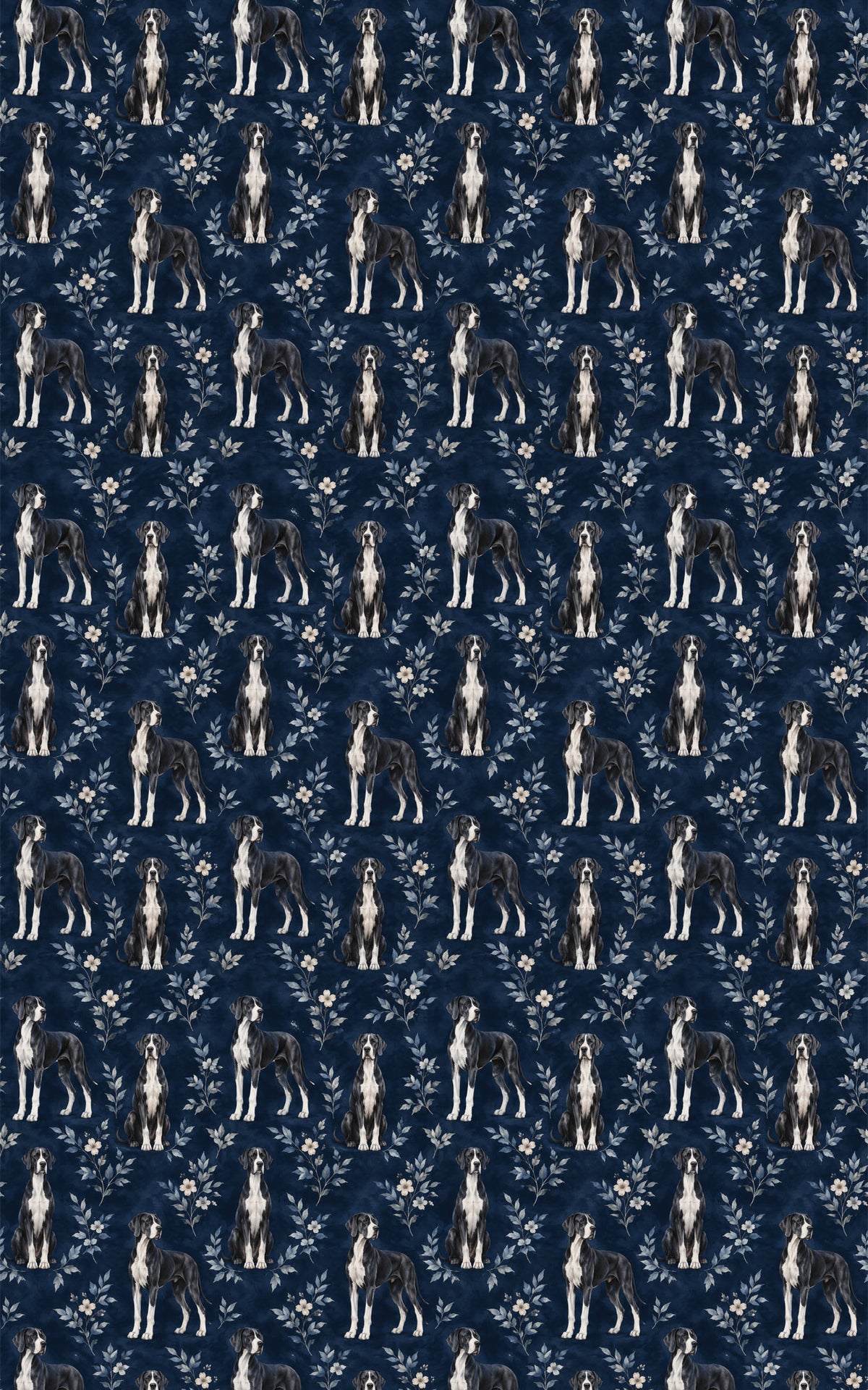 Midnight Botanical Dane Wrapping Paper