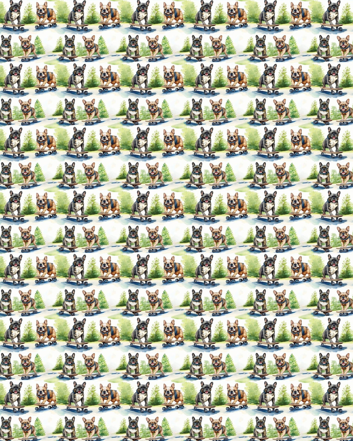 Frenchie Street Skates Sherpa Blanket - London Penny Gift Wrap