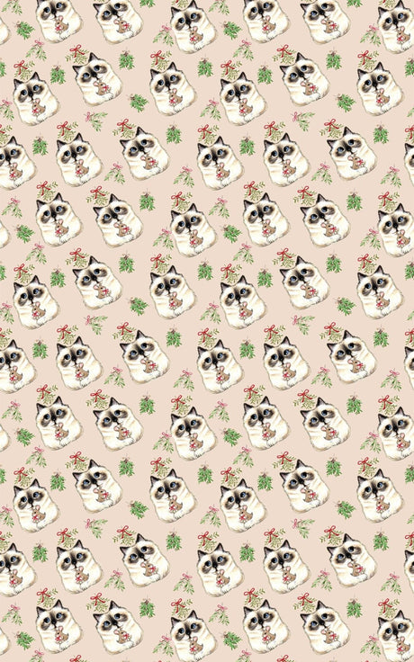 Mistletoe Kisses Wrapping Paper | Michelle Gilsey | Artist Corner - London Penny Gift Wrap