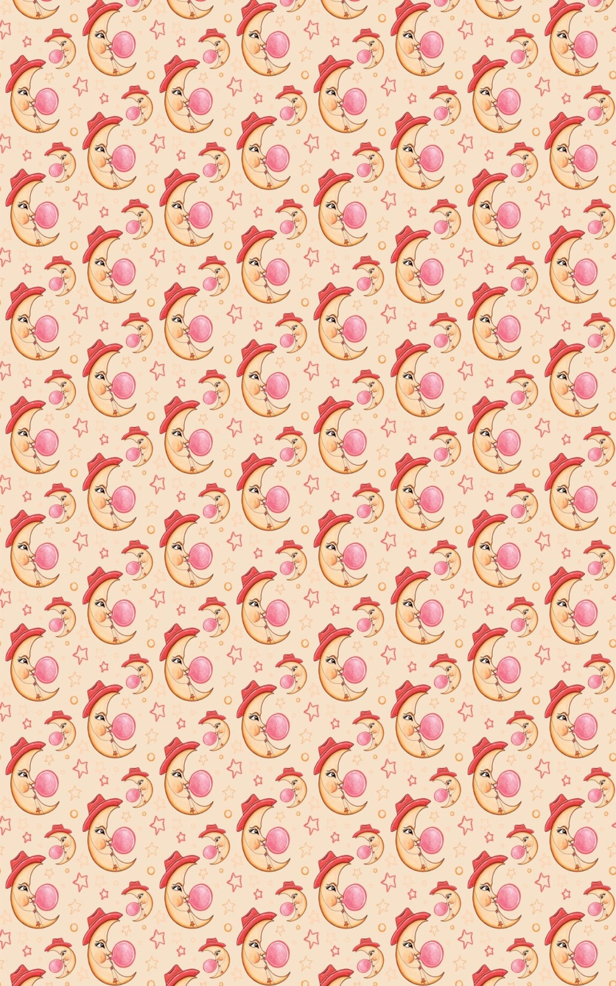Bubblegum Moon Wrapping Paper | Michelle Gilsey | Artist Corner - London Penny Gift Wrap