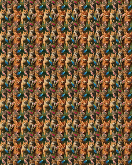 Tabby Cat Chasing Sherpa Blanket - London Penny Gift Wrap