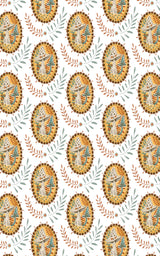 Friendly Mushrooms Wrapping Paper | Michelle Gilsey | Artist Corner