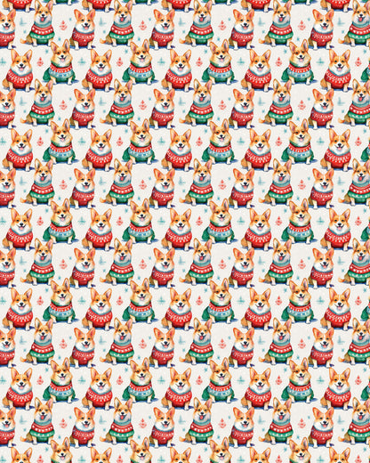 Corgi Holiday Sweaters Sherpa Blanket