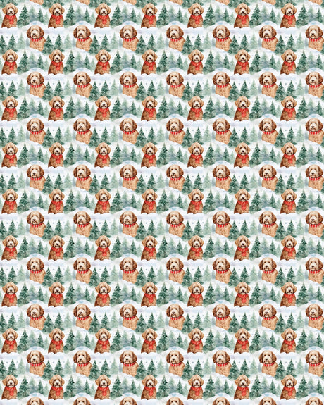 Golden Doodle Flurries Sherpa Blanket - London Penny Gift Wrap