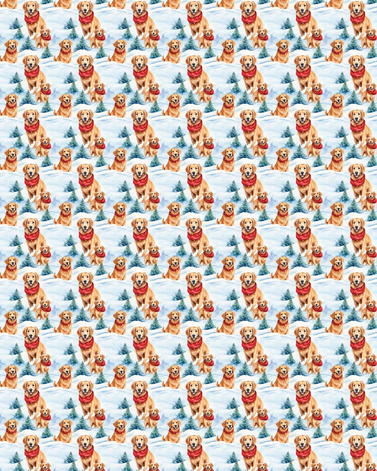 Snowbound Goldens Sherpa Blanket - London Penny Gift Wrap