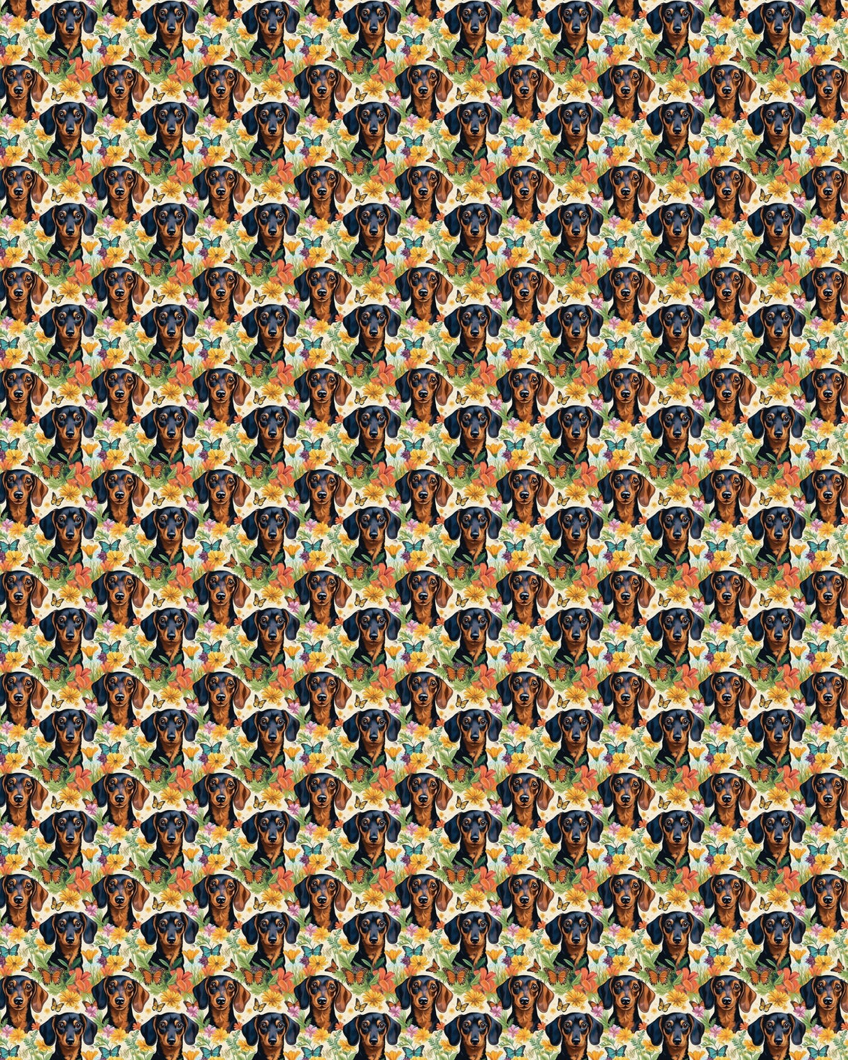 Dachshund Garden Party Sherpa Blanket - London Penny Gift Wrap