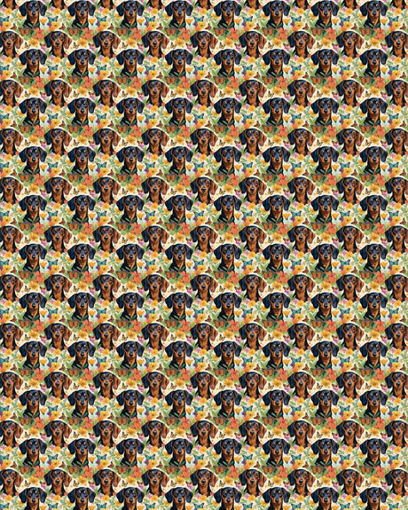 Dachshund Garden Party Sherpa Blanket - London Penny Gift Wrap