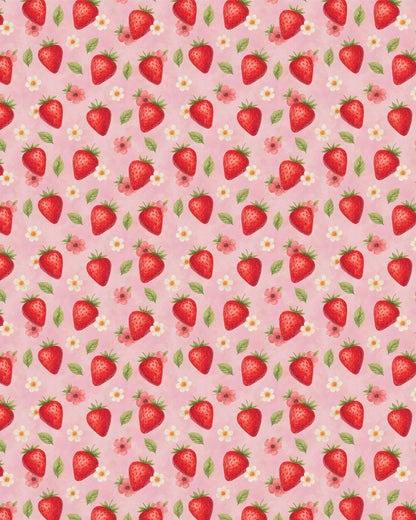 Sweet Strawberries Sherpa Blanket