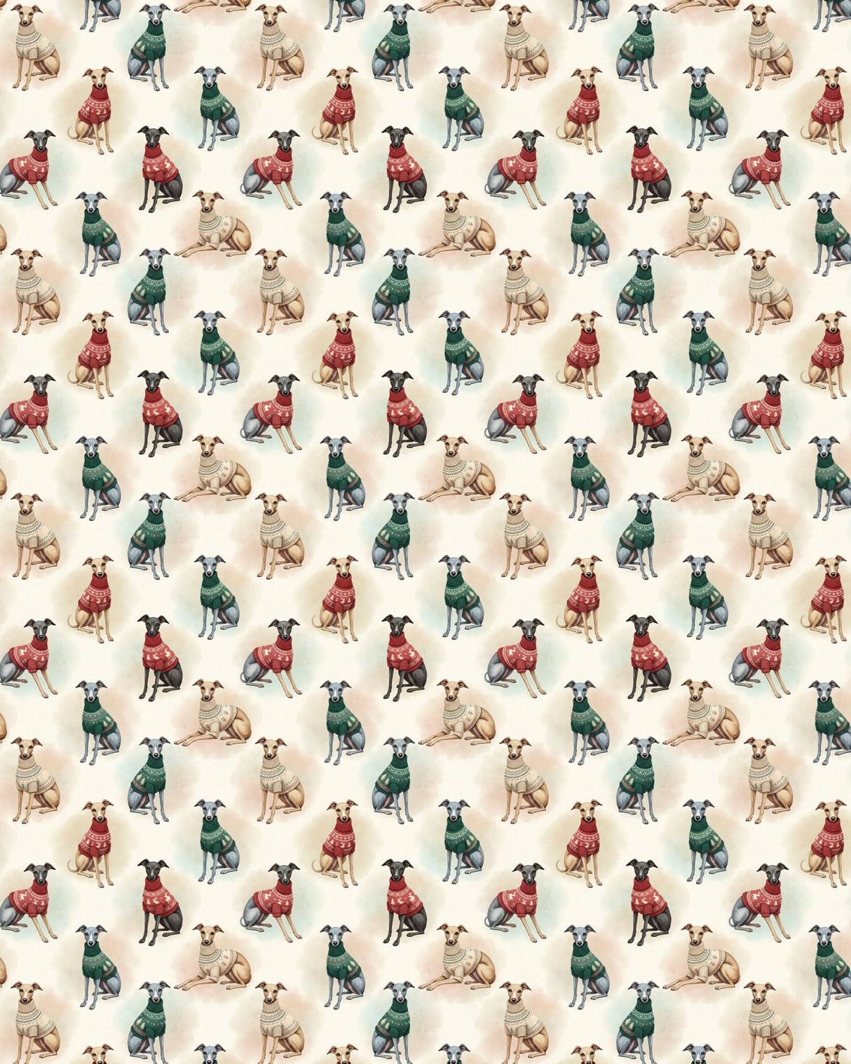 Italian Greyhound Holiday Sweaters Sherpa Blanket - London Penny Gift Wrap