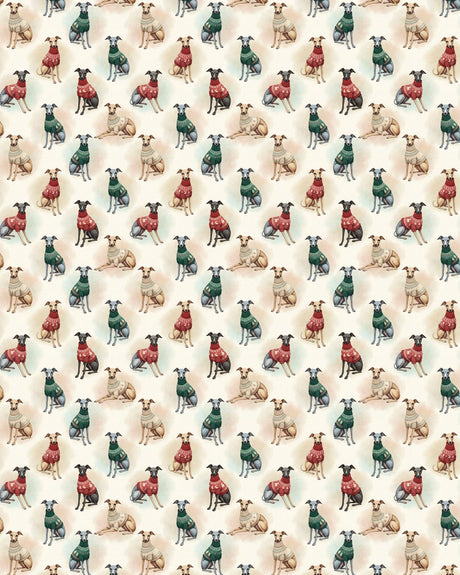Italian Greyhound Holiday Sweaters Sherpa Blanket - London Penny Gift Wrap