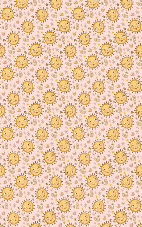 Sunny Sunflower Pink Wrapping Paper | Michelle Gilsey | Artist Corner - London Penny Gift Wrap