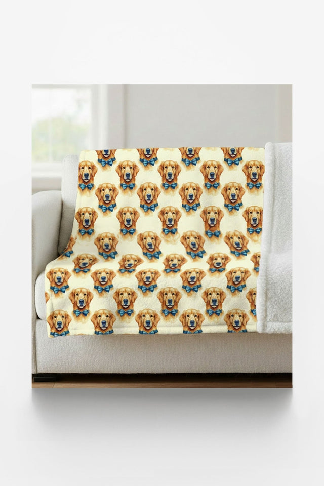 Golden Groom Sherpa Blanket - London Penny Gift Wrap