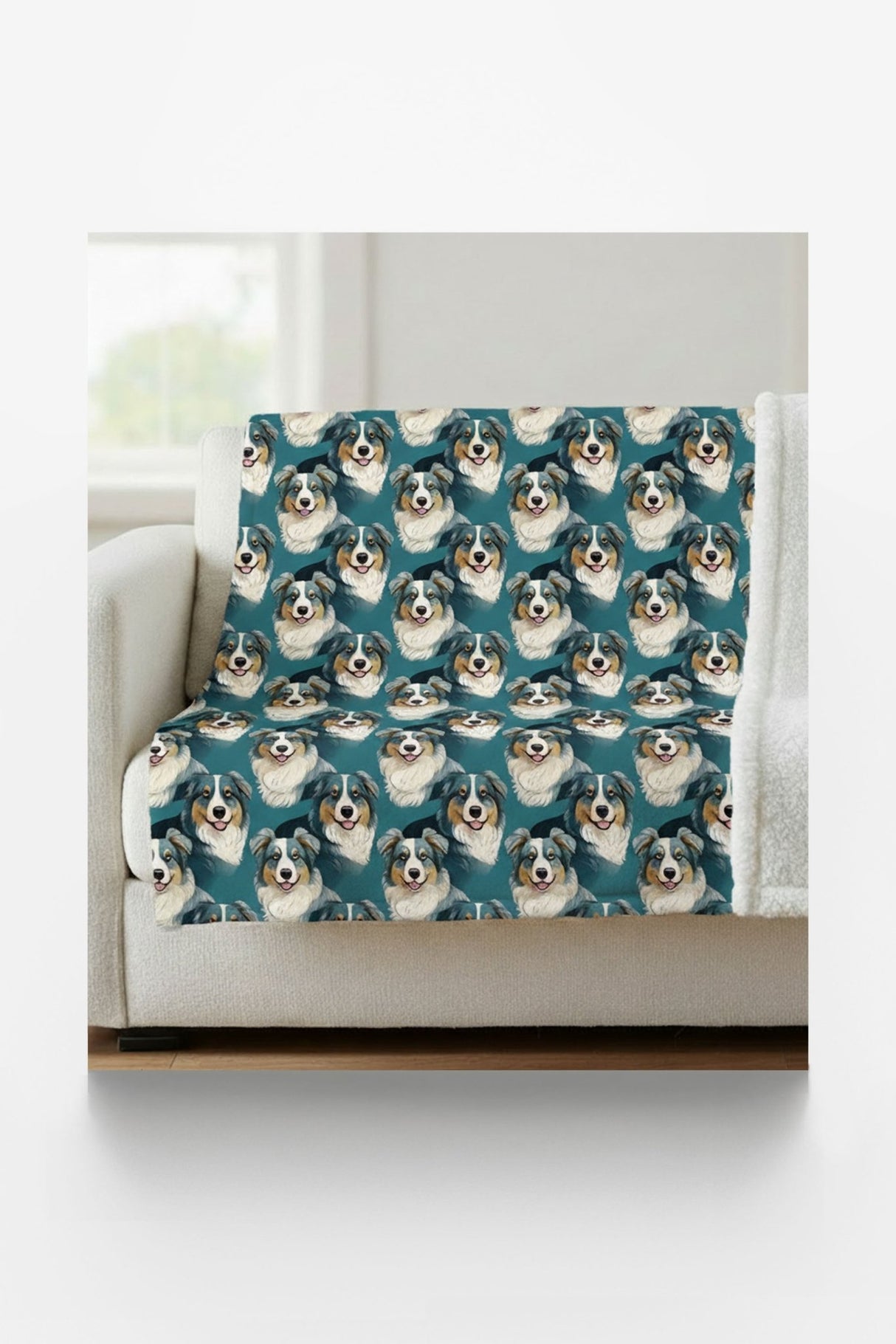 Australian Shepherd Your Heart Sherpa Blanket - London Penny Gift Wrap