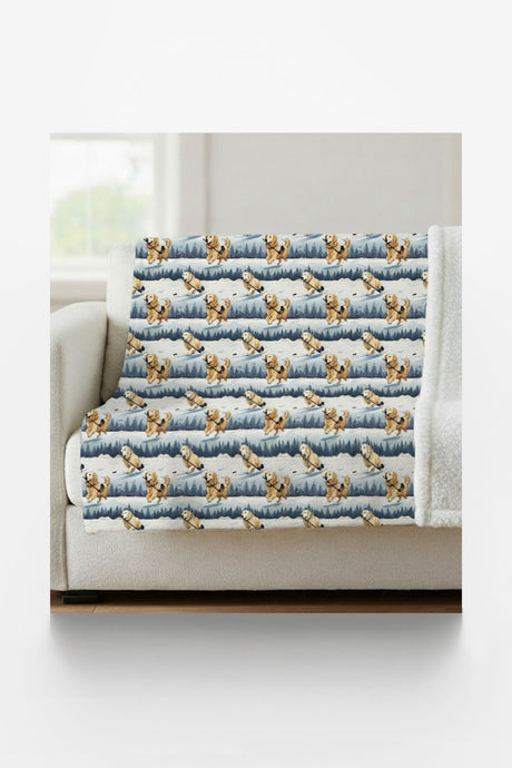 Game On, Goldens! Sherpa Blanket - London Penny Gift Wrap
