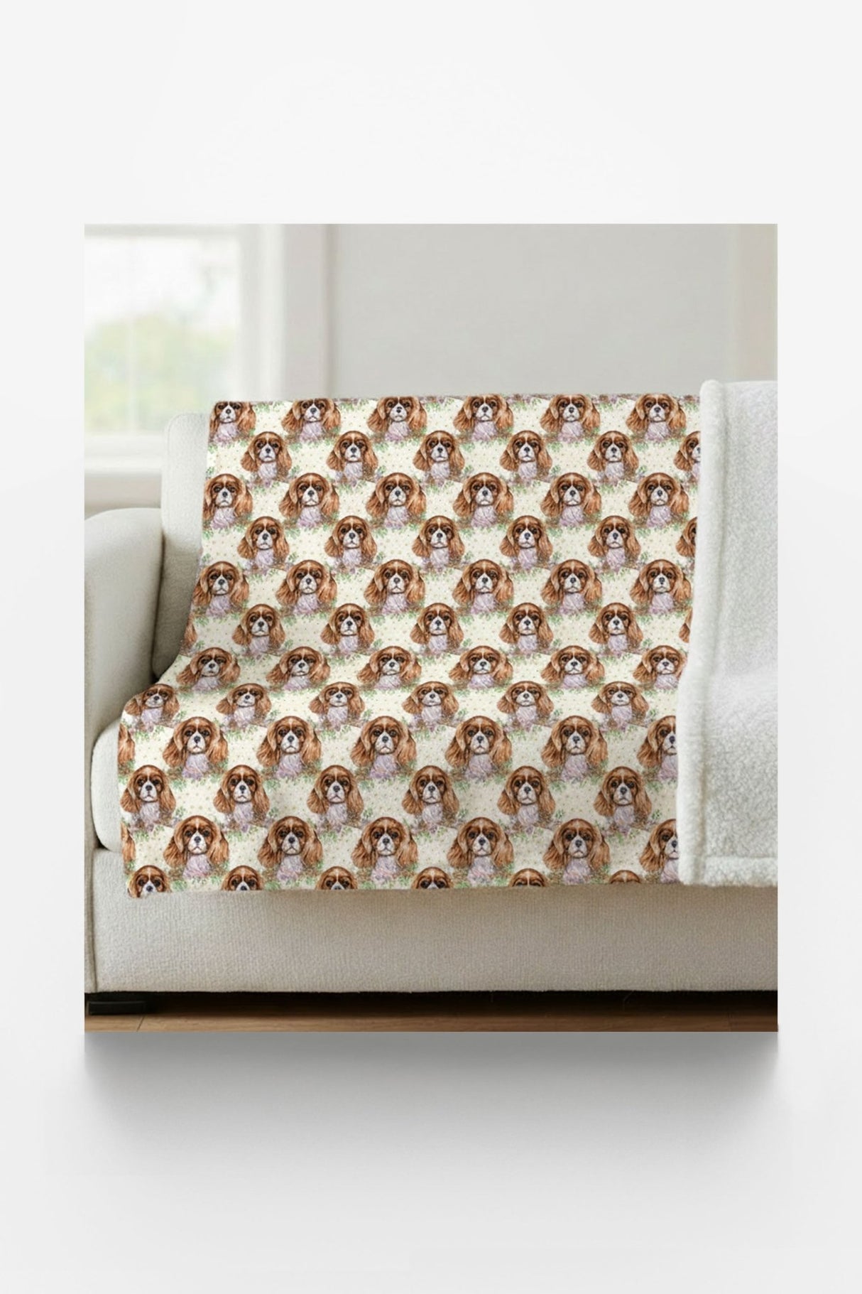 Cavalier Charm Sherpa Blanket - London Penny Gift Wrap