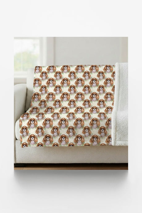 Cavalier Charm Sherpa Blanket - London Penny Gift Wrap