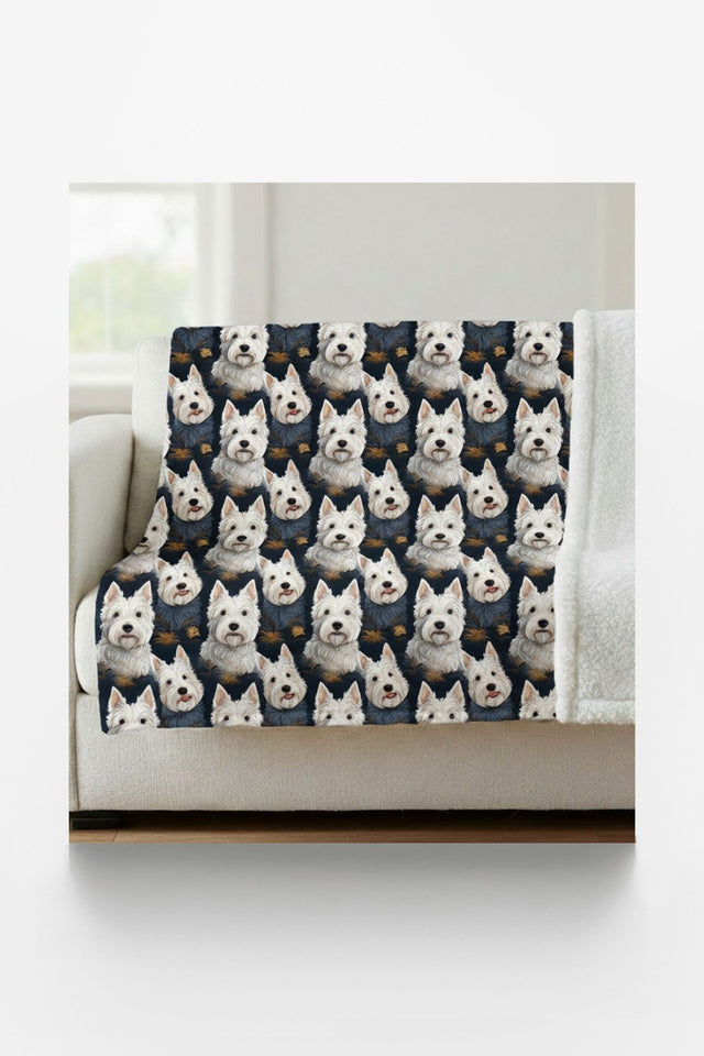 Westie Wonders Sherpa Blanket - London Penny Gift Wrap