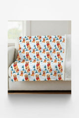 Snowbound Goldens Sherpa Blanket - London Penny Gift Wrap