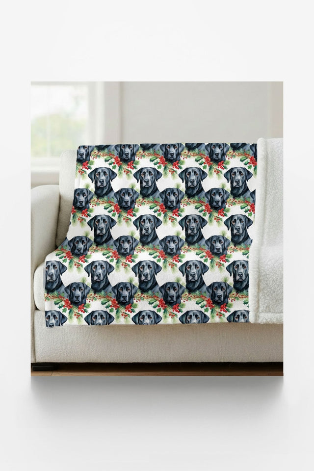 The Holiday Lab Sherpa Blanket - London Penny Gift Wrap