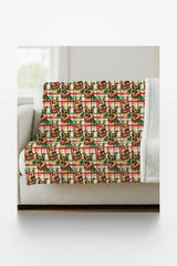 German Shepherd Plaid Parade Sherpa Blanket - London Penny Gift Wrap