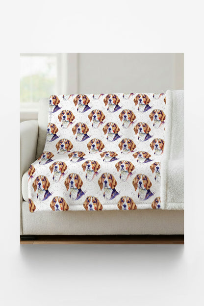 Beagle Bounce Sherpa Blanket