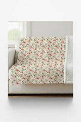 Santa Hat & Holly Hugs Sherpa Blanket - London Penny Gift Wrap