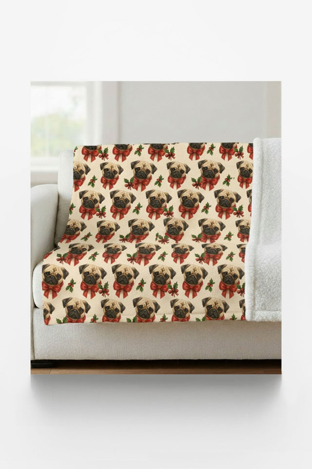 Snug & Snorty Nights Sherpa Blanket - London Penny Gift Wrap