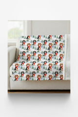 Cavalier King Christmas Sherpa Blanket - London Penny Gift Wrap