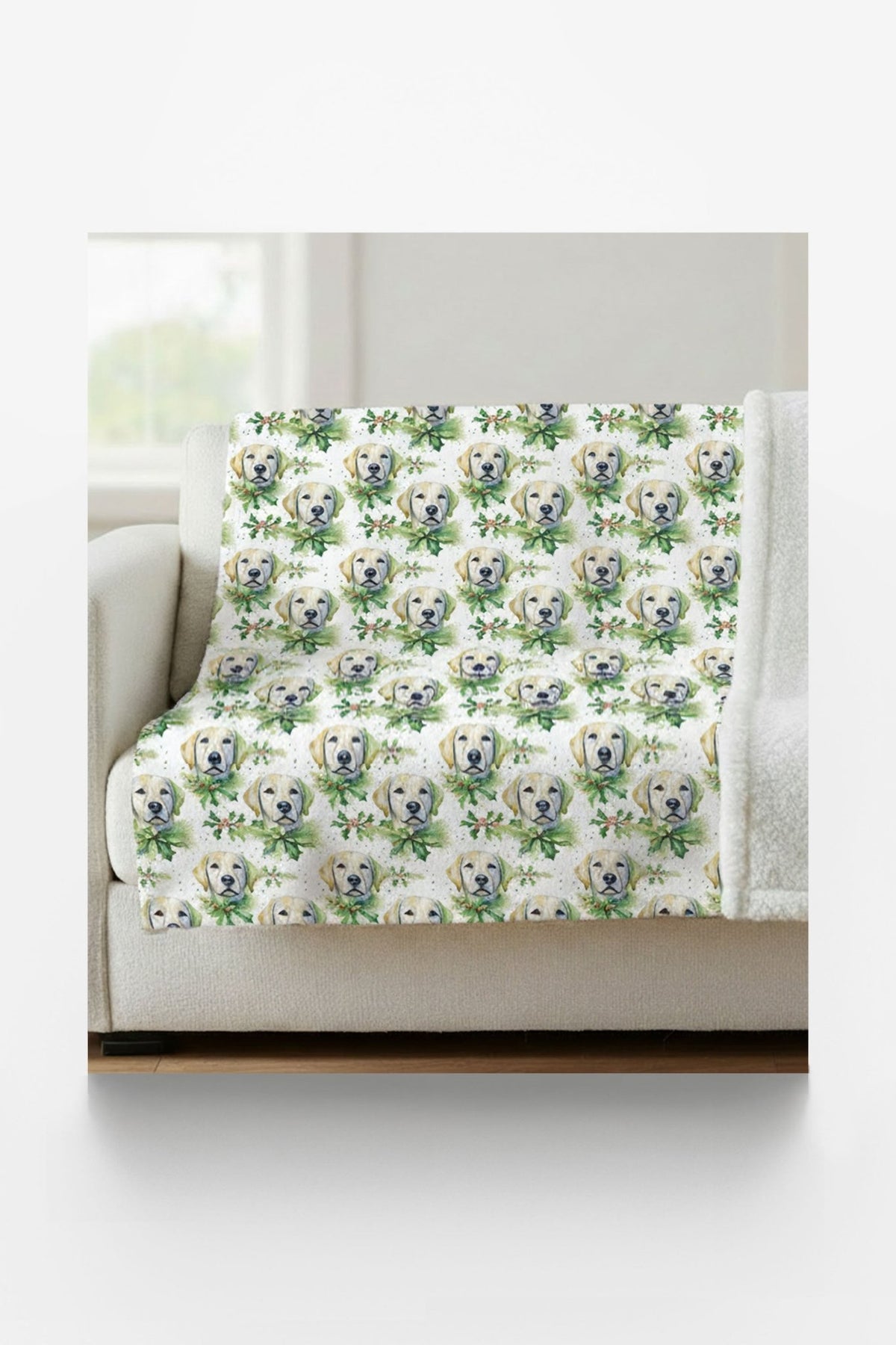 Wrapped in Golden Woofs Sherpa Blanket - London Penny Gift Wrap