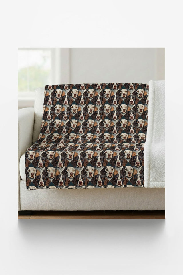 The Pointer's Path Sherpa Blanket - London Penny Gift Wrap