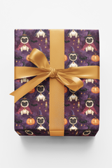 Gothic Halloween Pug Wrapping Paper