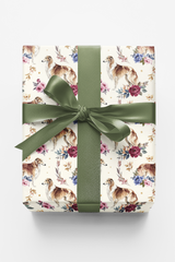 Botanical Borzoi Wrapping Paper