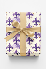 Minimal Royal Fleur-de-Lis Wrapping Paper