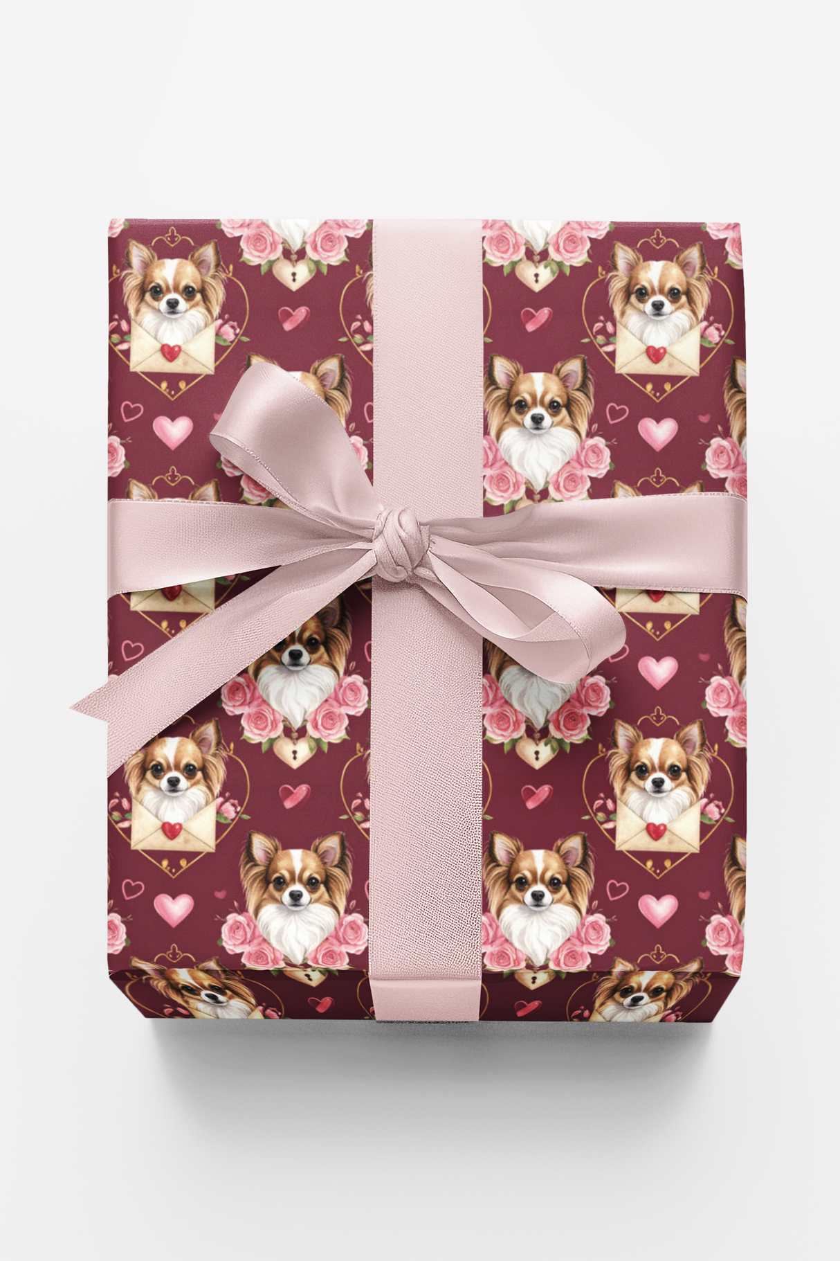 Valentine’s Chihuahua Sweethearts Wrapping Paper