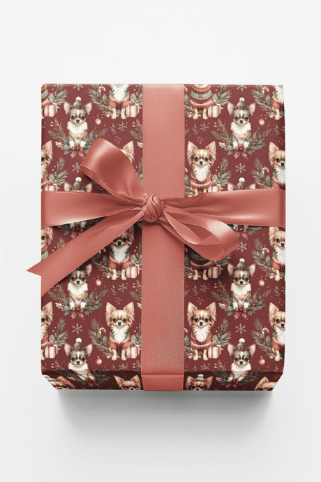 Merry Little Chihuahua Wrapping Paper - London Penny Gift Wrap