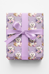 Parisian Maltese Celebration Wrapping Paper