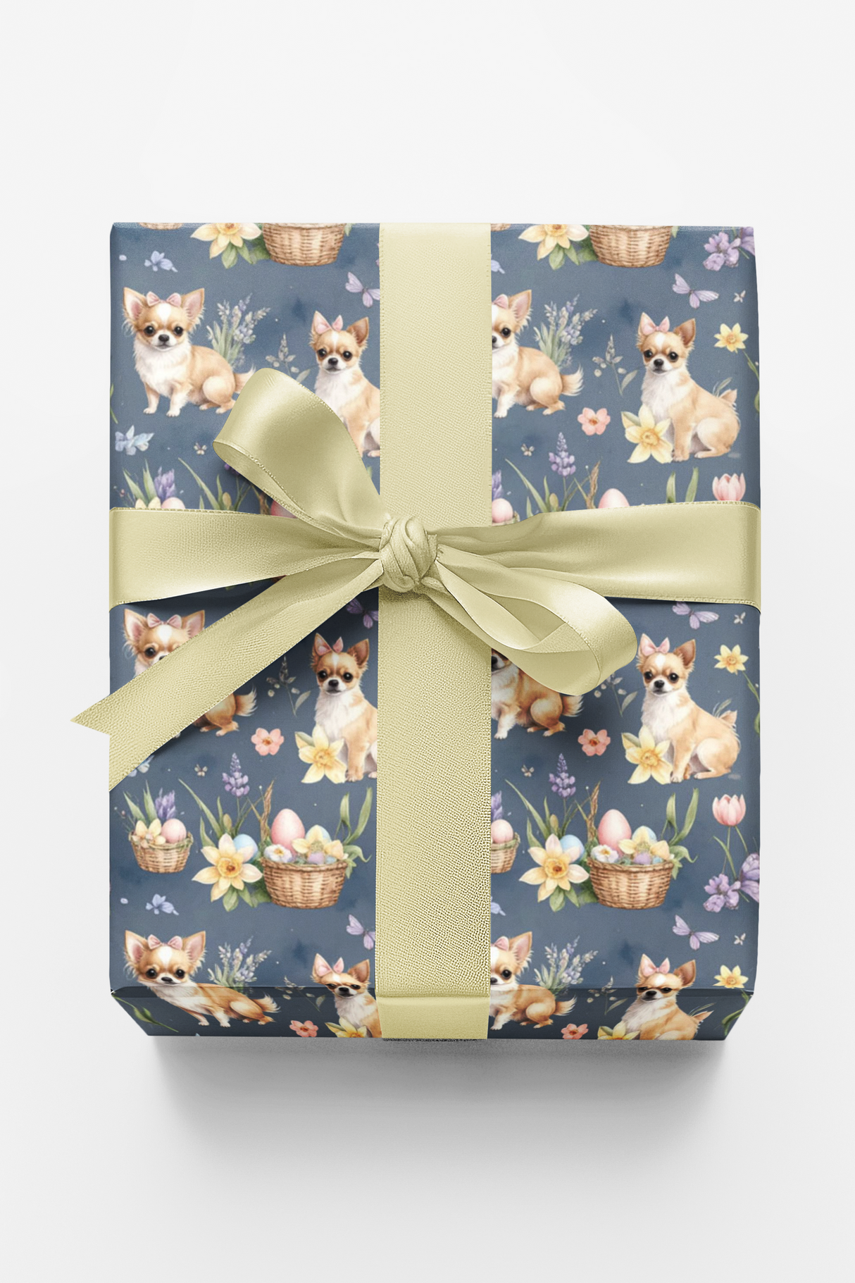 Chihuahua’s Easter Meadow Wrapping Paper