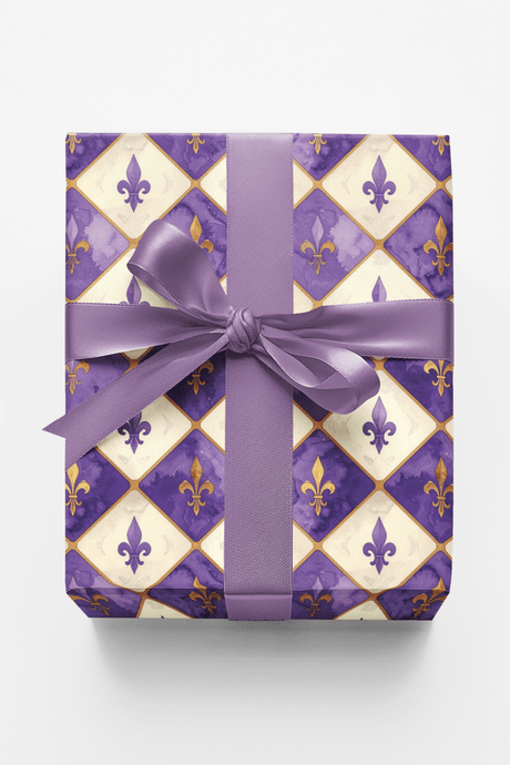 Royal Fleur-de-Lis Charm Wrapping Paper - London Penny Gift Wrap