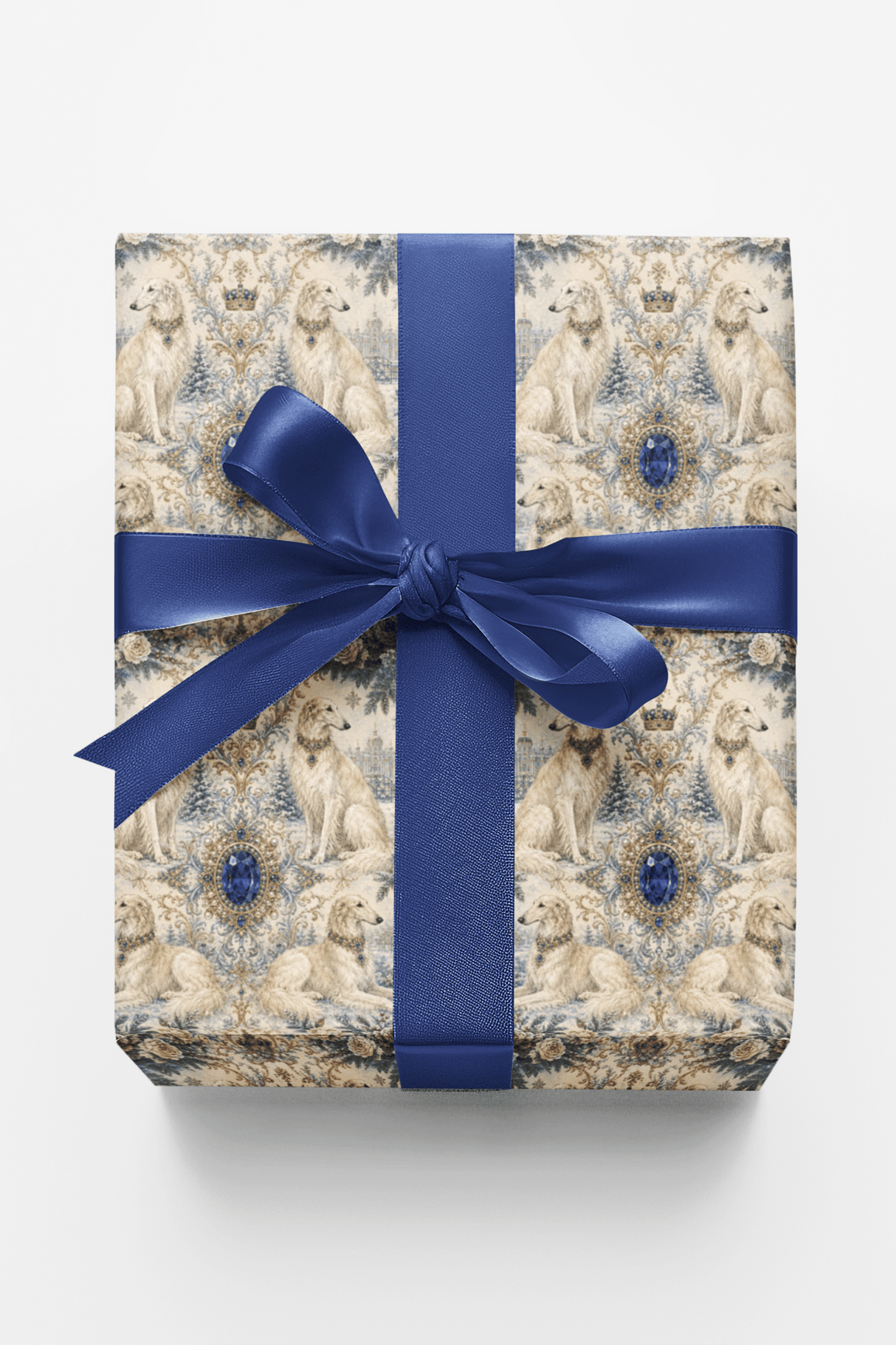 Jewel-Collared Borzoi Wrapping Paper - London Penny Gift Wrap