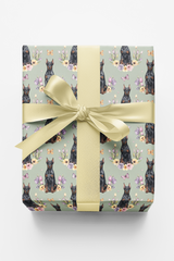 Spring Celebration Doberman Wrapping Paper